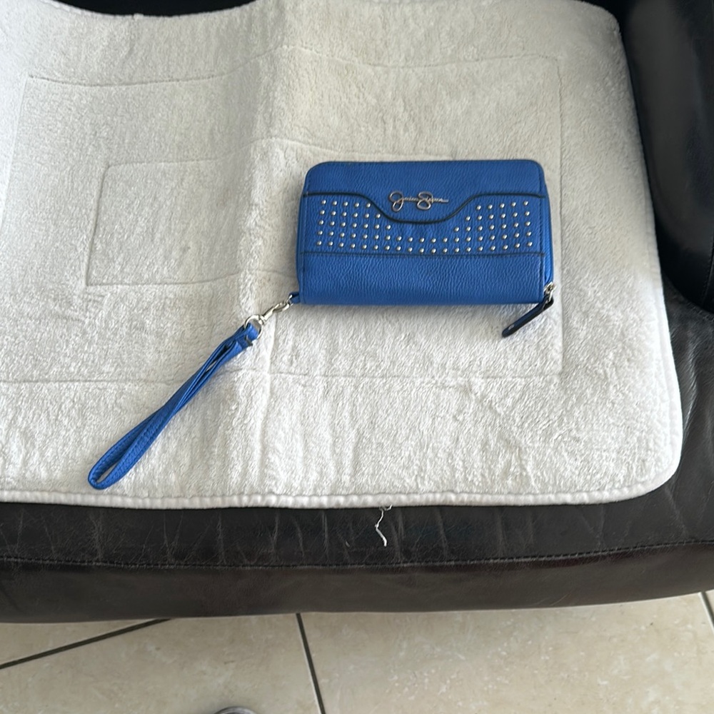 Blue Studded Women's Wallet
